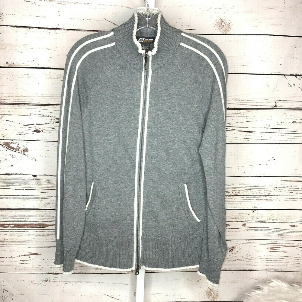 Eddie Bauer Sport Zip Front Sweater Size Large